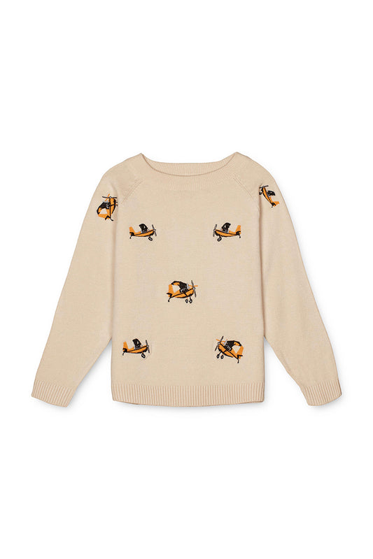 Fliink - Favo Knit Pullover - Sunflower Plane
