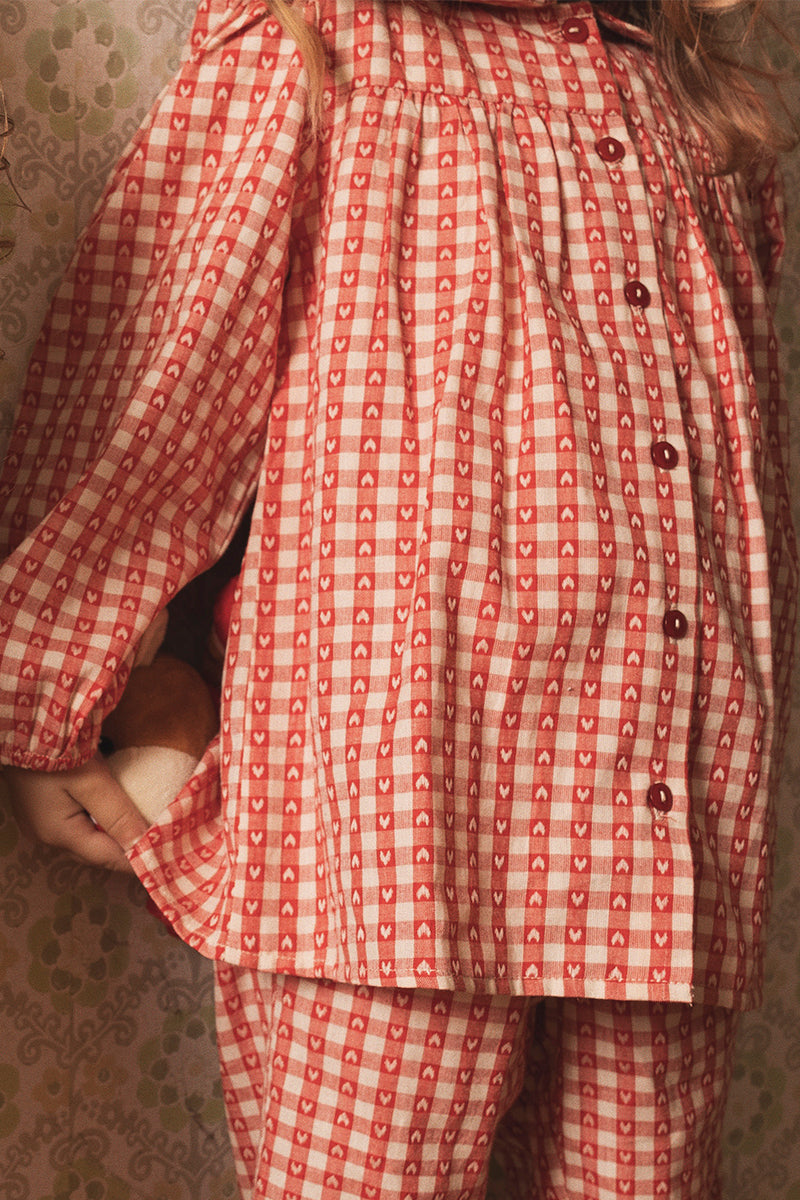 Flöss - Ally skjorte - Heart gingham
