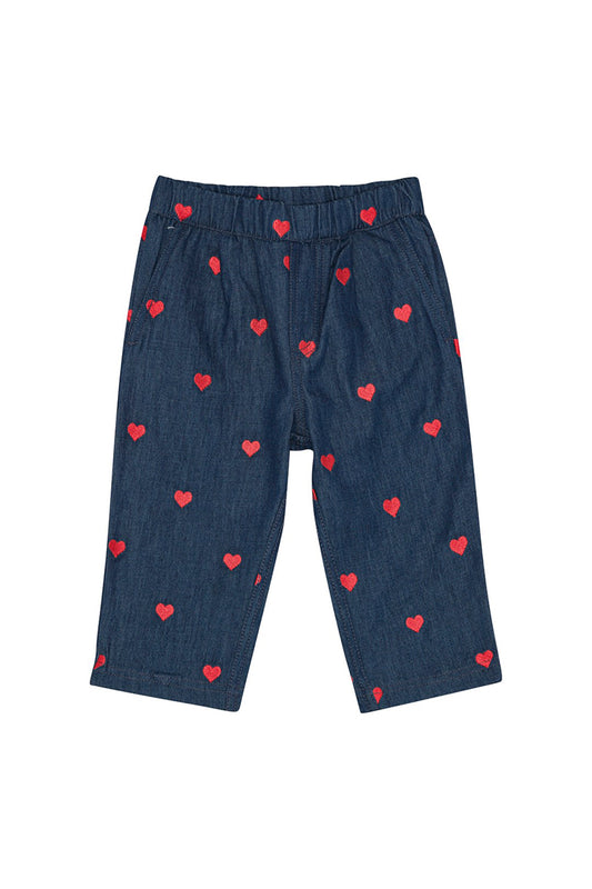 Flöss - Amee pants  - Mid blue heart
