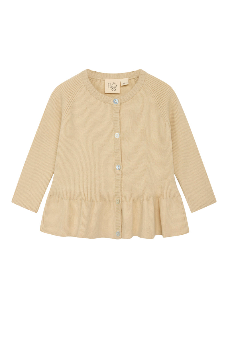 Flöss - Flye frill cardigan - Almond