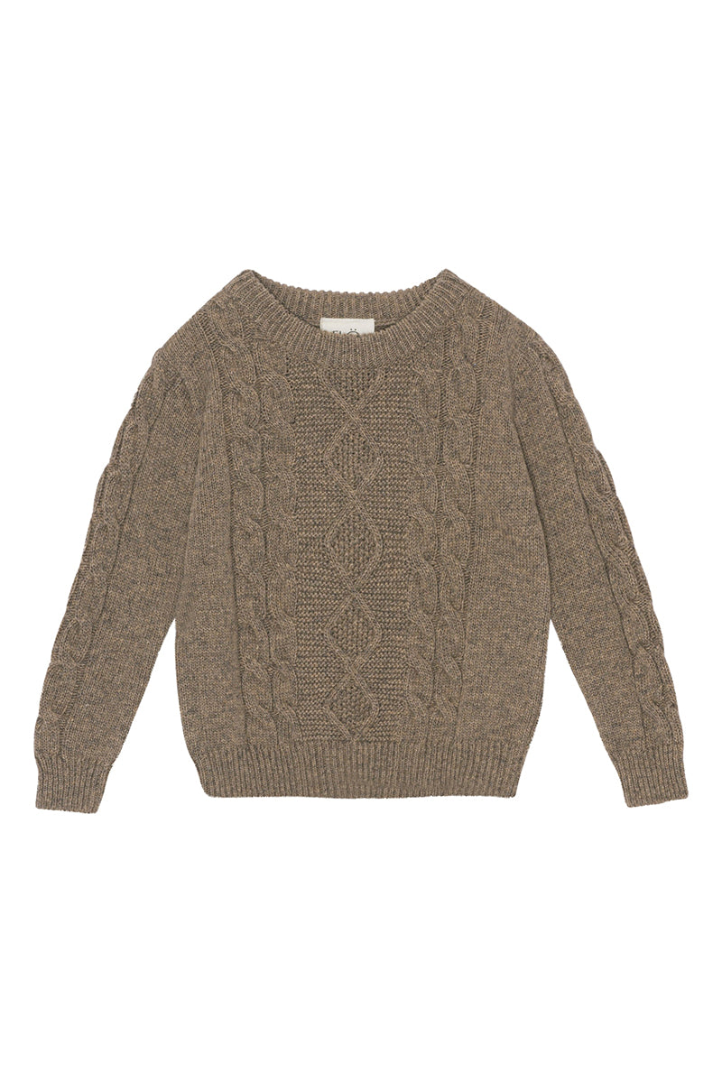 Flöss - Juno sweater - Taupe melange