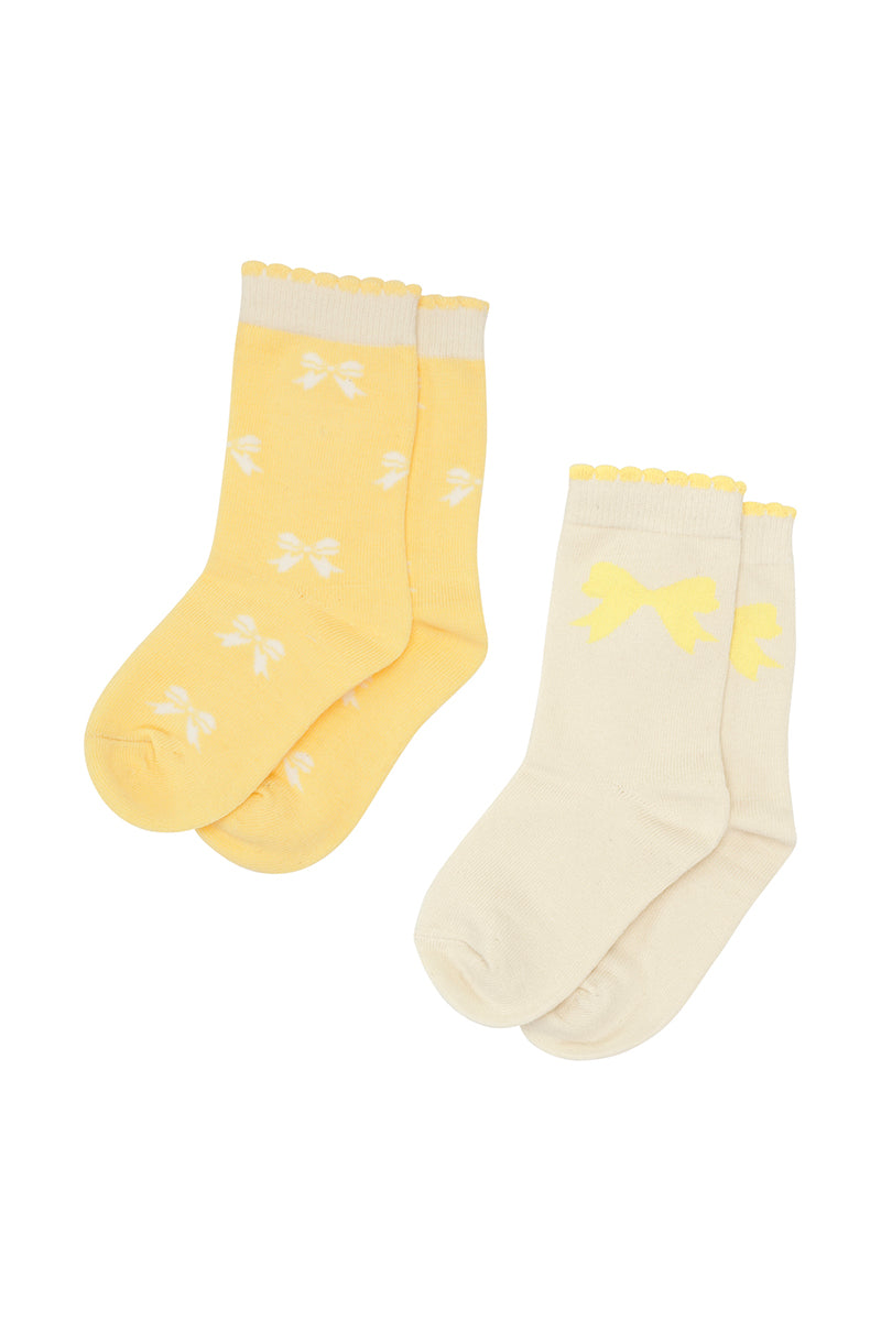 Flöss - Strømper - Soft yellow bows