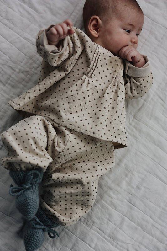 Lalaby - Holly top baby - Brown dot