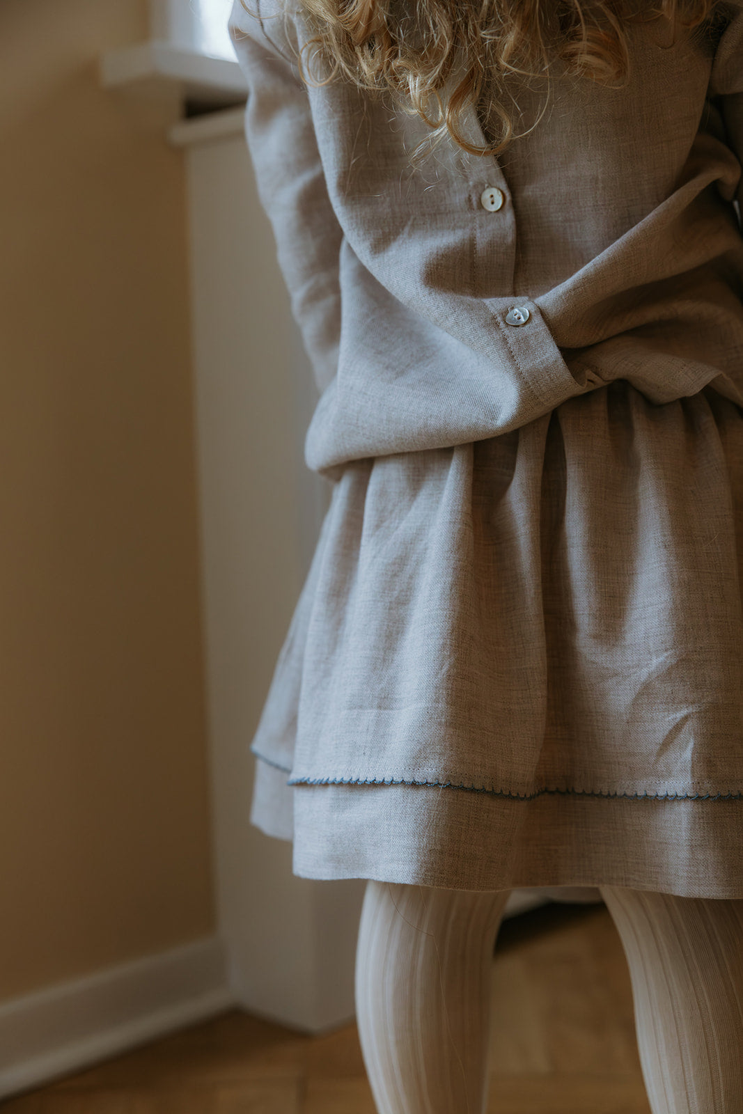 Lalaby - Ida top - Birch blue