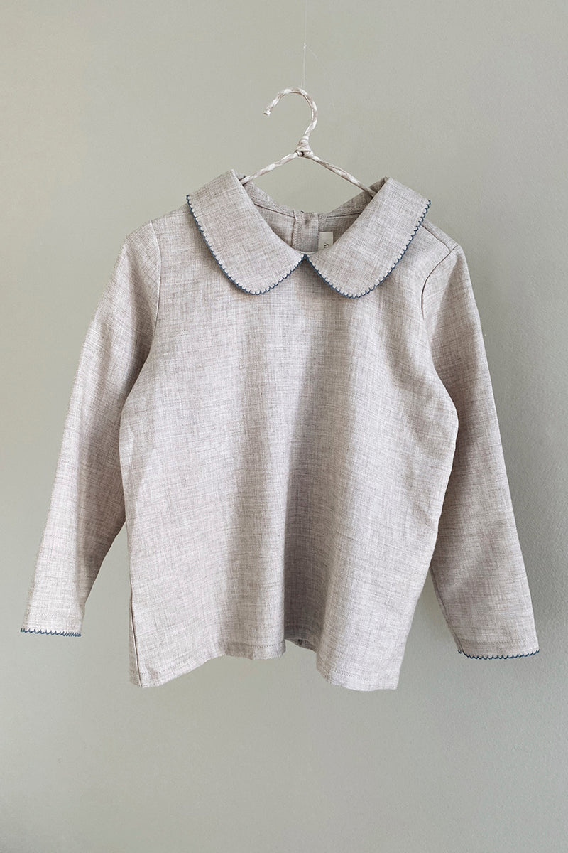 Lalaby - Ida top - Birch blue