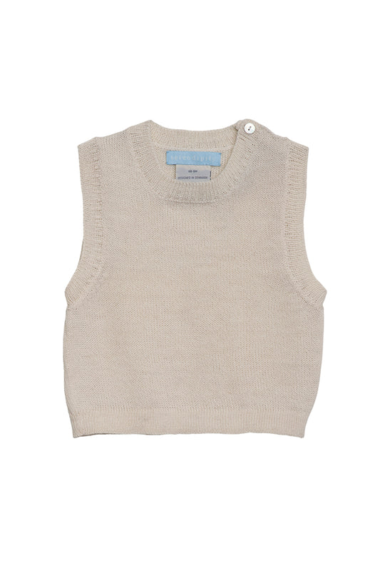 Serendipity - Alpaca baby vest - Natural