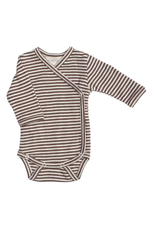 Serendipity - Newborn wrap body - Chestnut/Offwhite