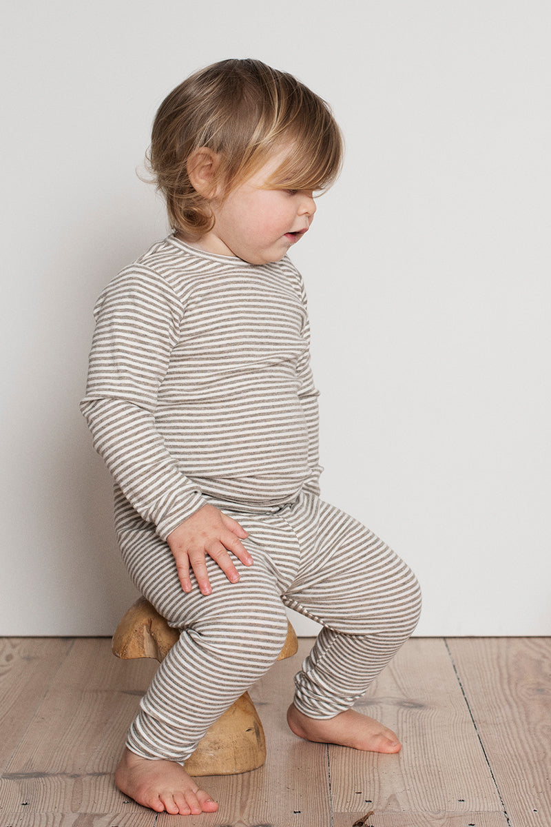 Serendipity - Bluse - Taupe/Offwhite