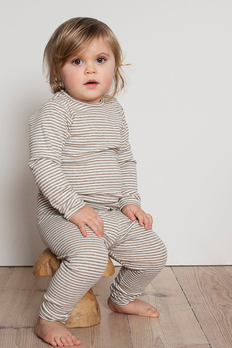 Serendipity - Bluse - Taupe/Offwhite