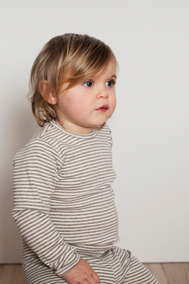 Serendipity - Bluse - Taupe/Offwhite
