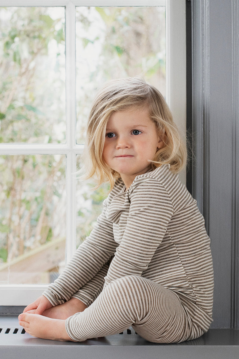 Serendipity - Bluse - Taupe/Offwhite