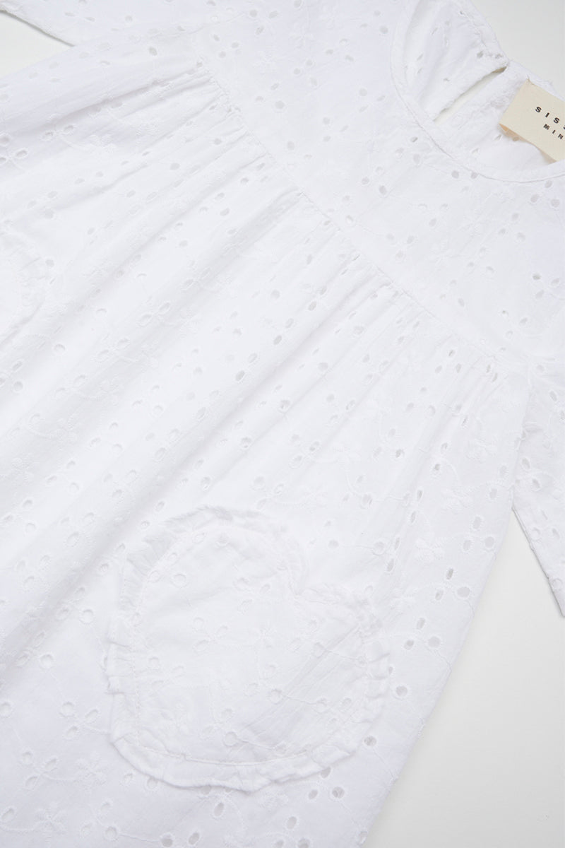 Sissel Edelbo - Lo MINI cotton dress - White