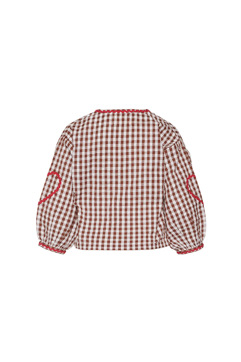Sissel Edelbo - Astrid top - Brown checks