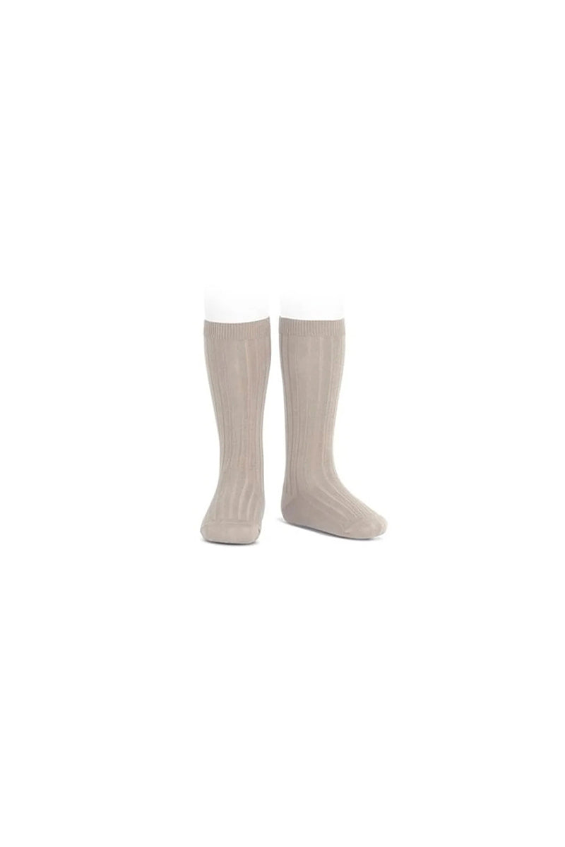Cóndor Knæstrømper rib - Piedra (beige)