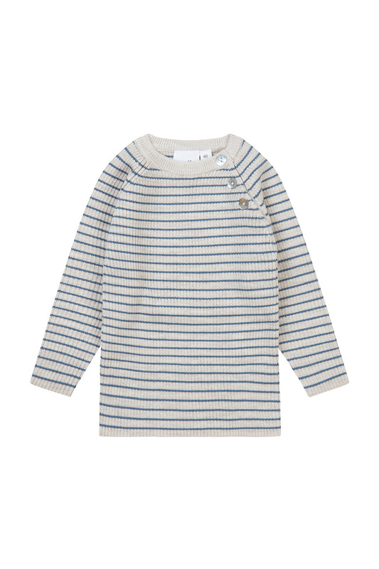 Flöss - Flye sweater uld - Oat melange/stone