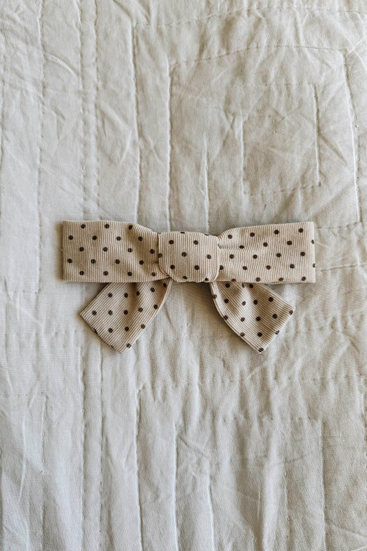 Lalaby - Big hairbow - Brown dot