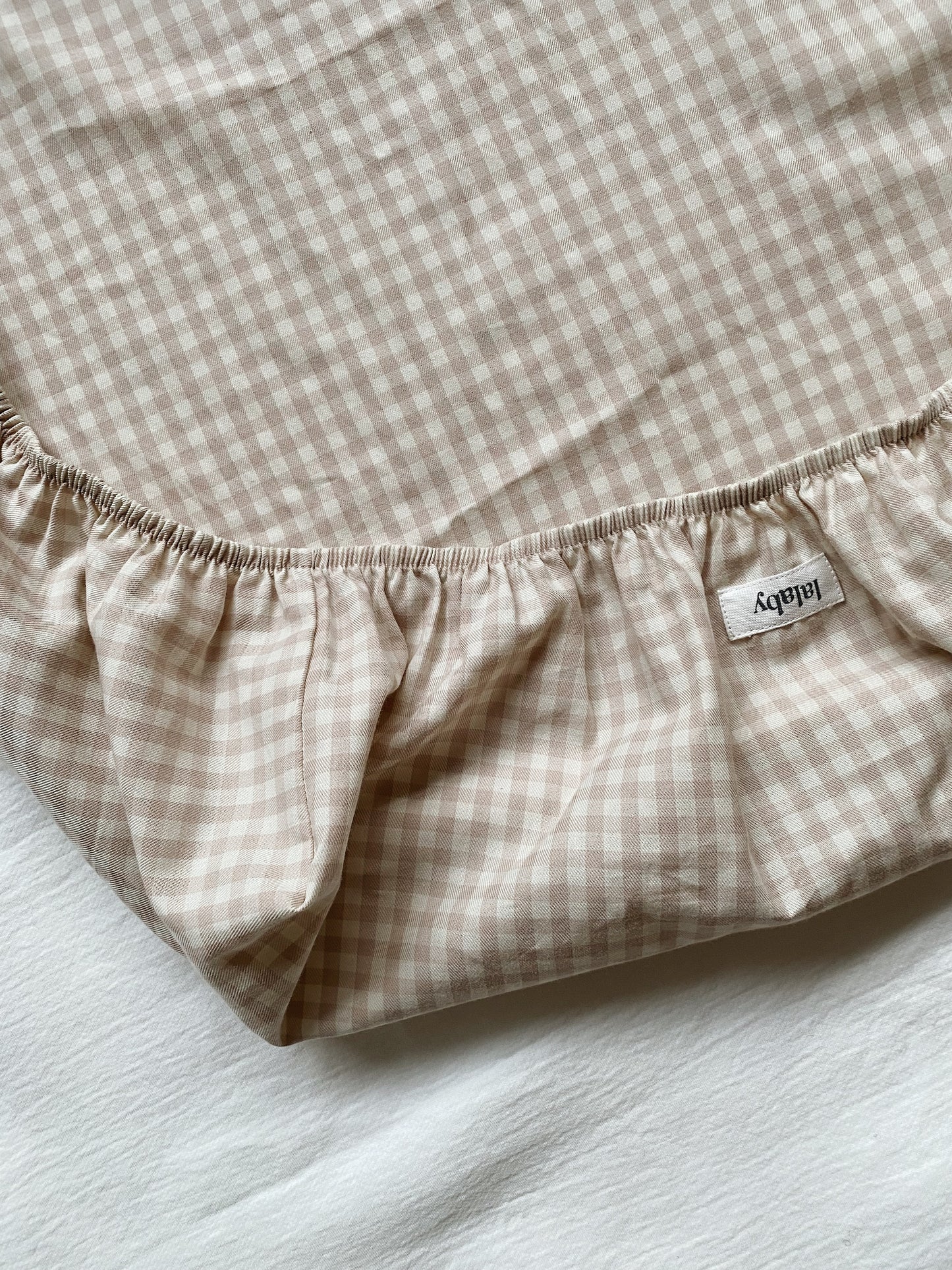 Lalaby - Changing mat cover - Beige Gingham