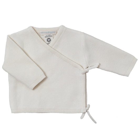 Serendipity - Newborn Cotton Wrap Jacket -Creme