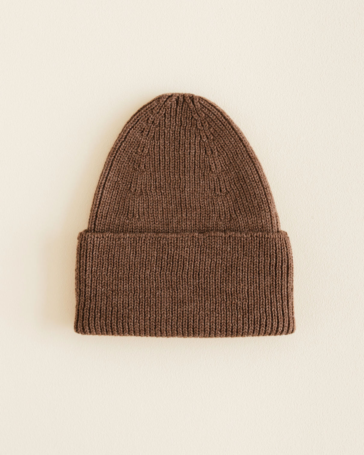 Hvid - Uld Beanie - Mocha
